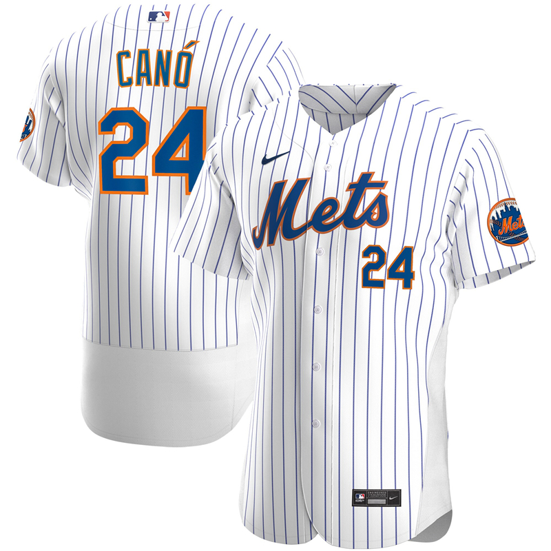 2020 MLB Men New York Mets #24 Robinson Cano Nike White Home 2020 Authentic Player Jersey 1->new york mets->MLB Jersey